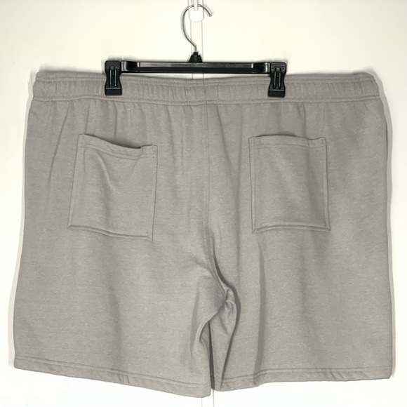 BP Plus Size Fleece Drawstring Shorts in Grey Heather - Picture 3 of 7